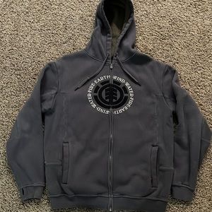 Men’s Element gray zip up hoodie medium